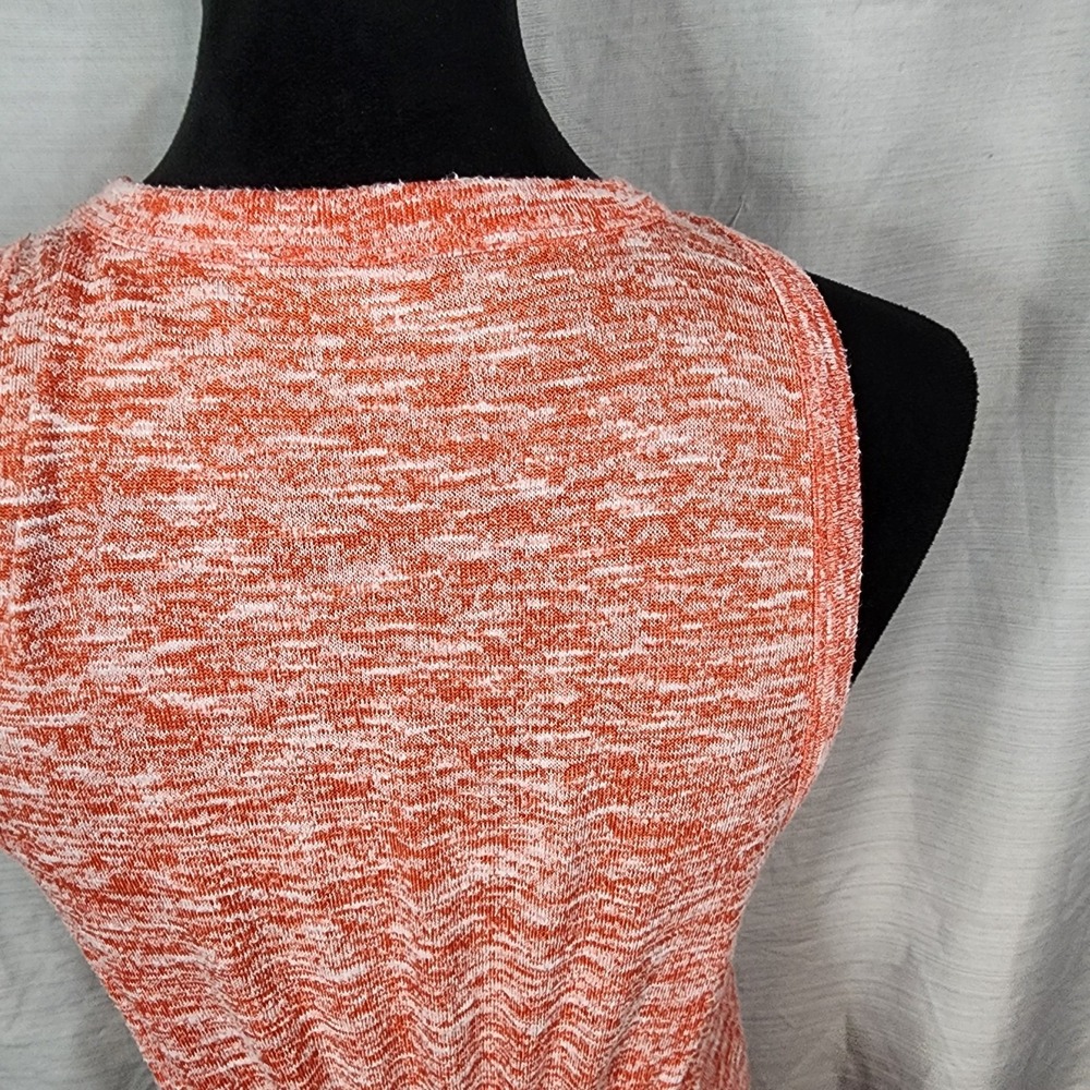 LOFT Lou & Grey Size Medium Redish Orange Flecked Tiered Sleeveless Maxi Dress - Picture 10 of 13